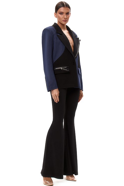 Жакет комби с молниями