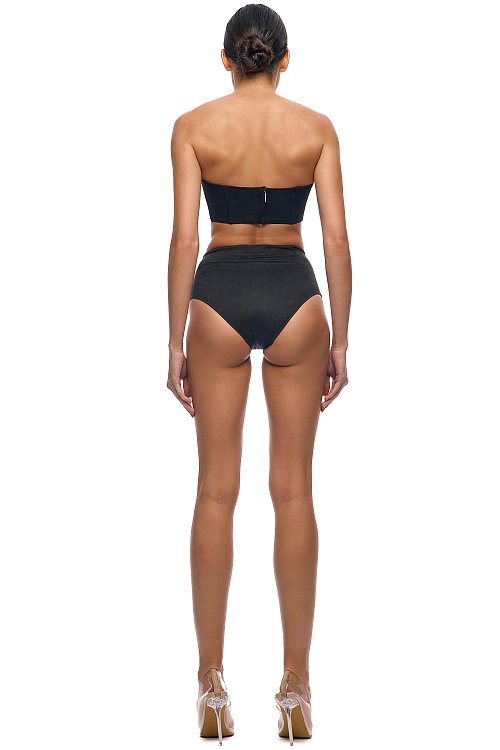 Топ-бюстье из замши