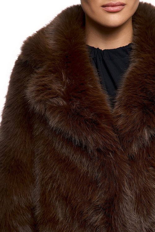 Шуба удлинённая с поясом