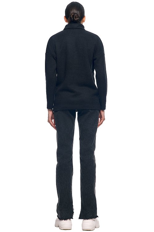 Свитшот удлиненный спущенный рукав трикотаж