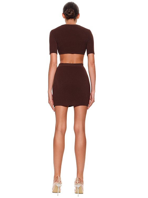 Юбка-мини с разрезом