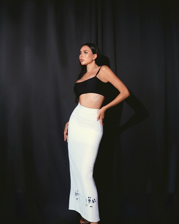 Юбка макси из льна