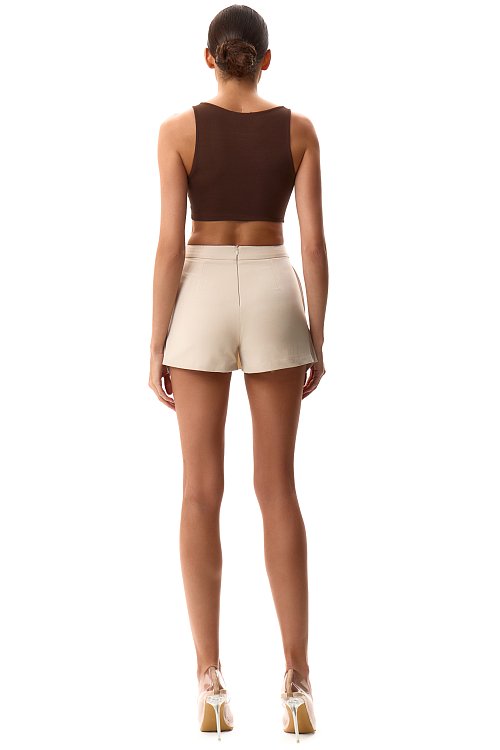 Юбка-шорты с необработанным низом