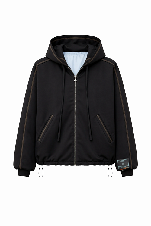 Худи ЗИП с необработанным краем