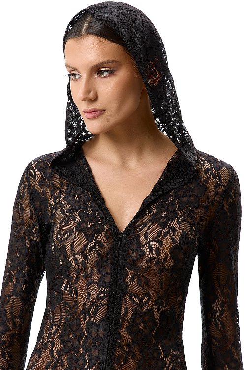 Комбинезон чёрное кружево Sexbomb