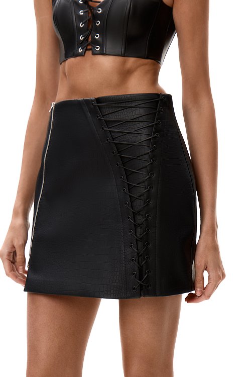 Юбка со шнуровкой питон