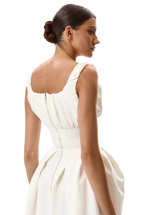 Платье-мини с драпированным лифом