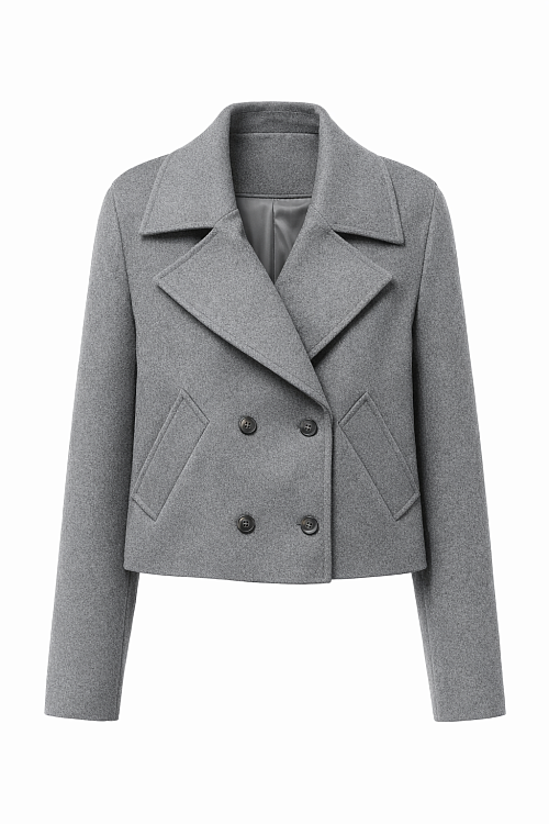 Полупальто двубортное