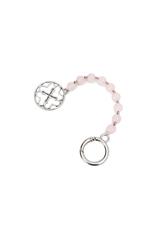 Брелок из розового кварца ЛЮБОВЬ