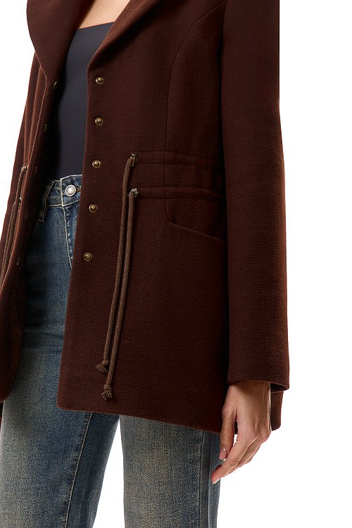 Шерстяной утеплённый блейзер