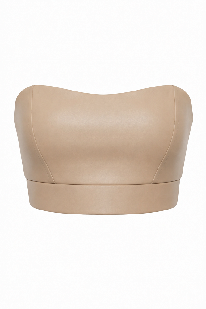 Топ на молнии эко-кожа