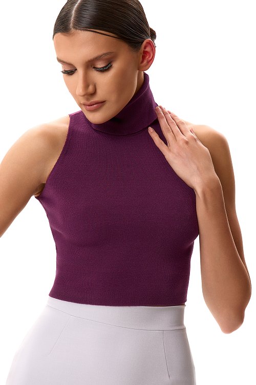 Топ с воротником