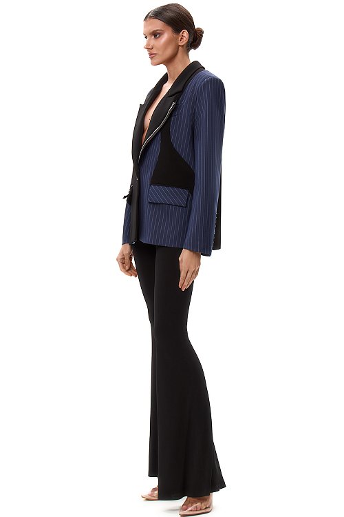 Жакет комби с молниями