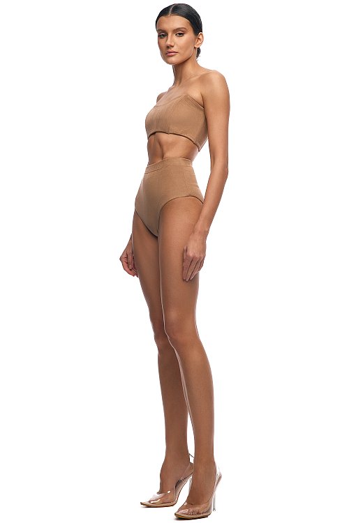 Топ-бюстье из замши