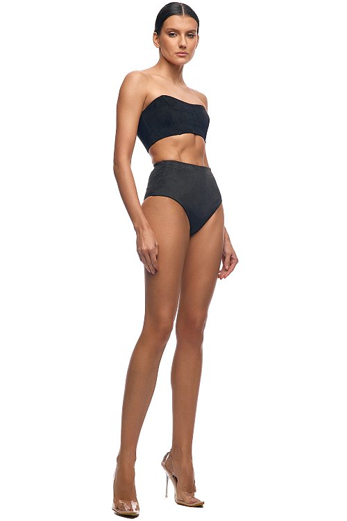 Топ-бюстье из замши