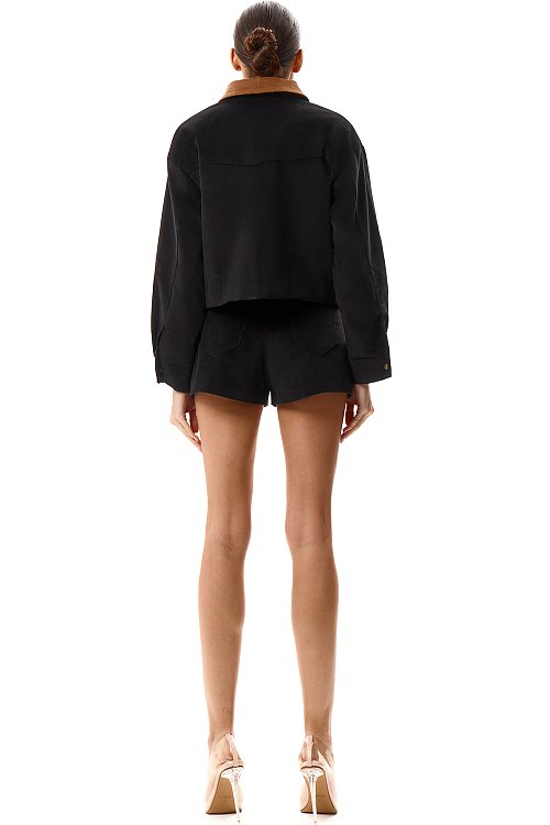 Утеплённый вельветовый бомбер