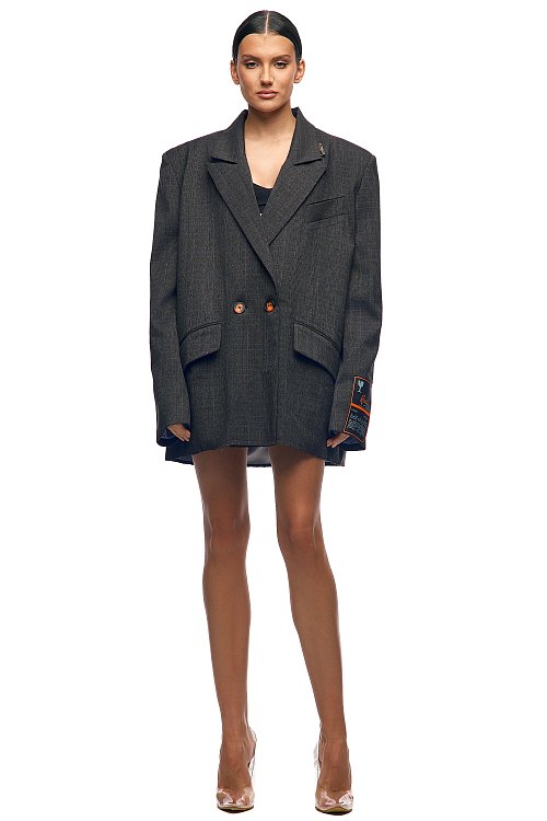 Базовый жакет клетка Oversize