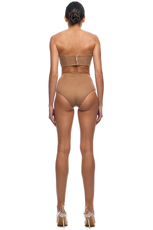 Топ-бюстье из замши