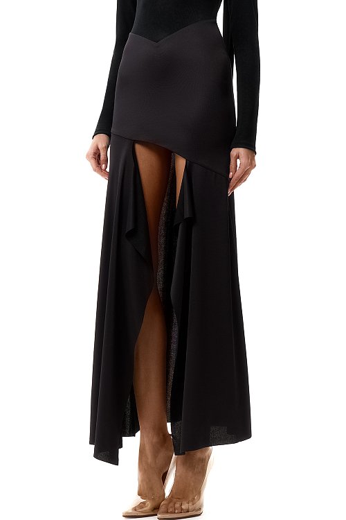 Платье с асимметричной юбкой Noir