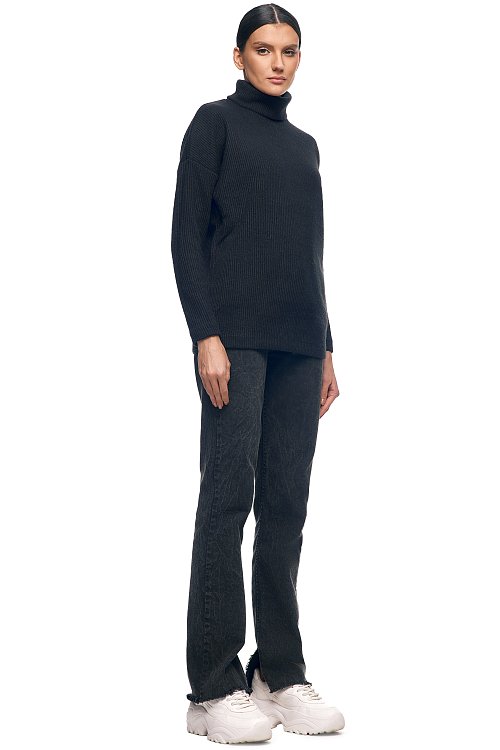 Свитшот удлиненный спущенный рукав трикотаж