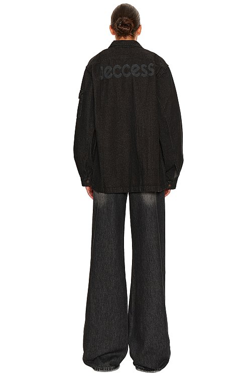 Брендированная джинсовая куртка OVERSIZE