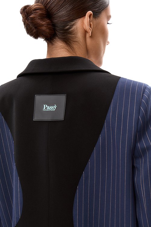 Жакет комби с молниями