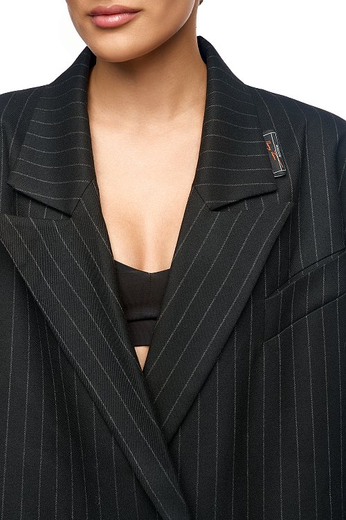Базовый жакет широкая полоска Oversize