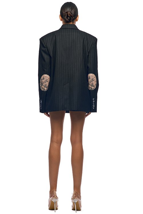 Базовый жакет широкая полоска Oversize