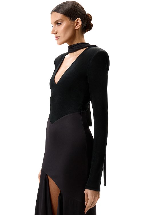 Платье с асимметричной юбкой Noir