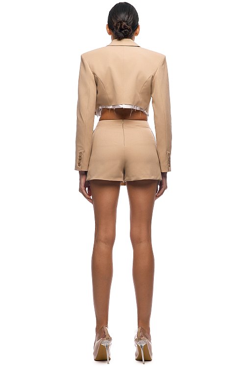 Юбка-шорты с необработанным низом