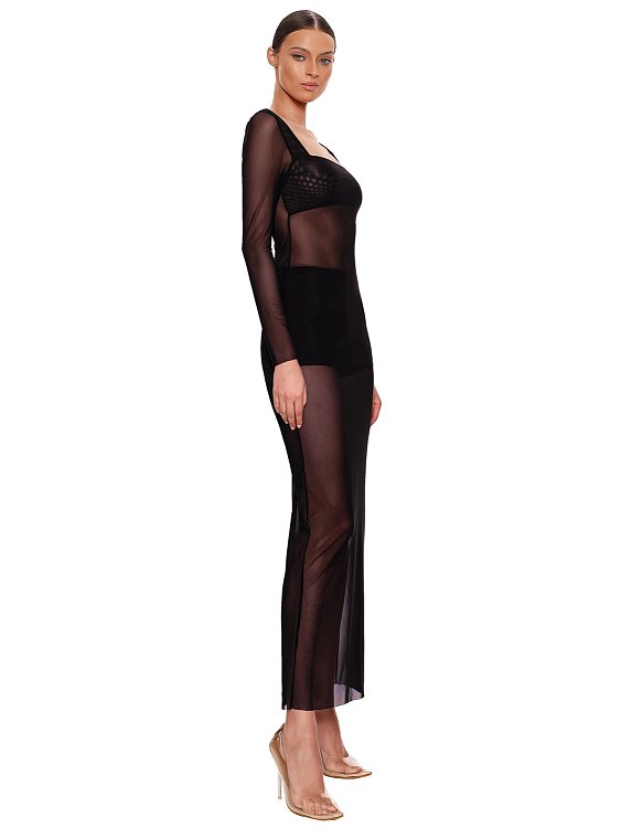 Платье макси с глубоким декольте