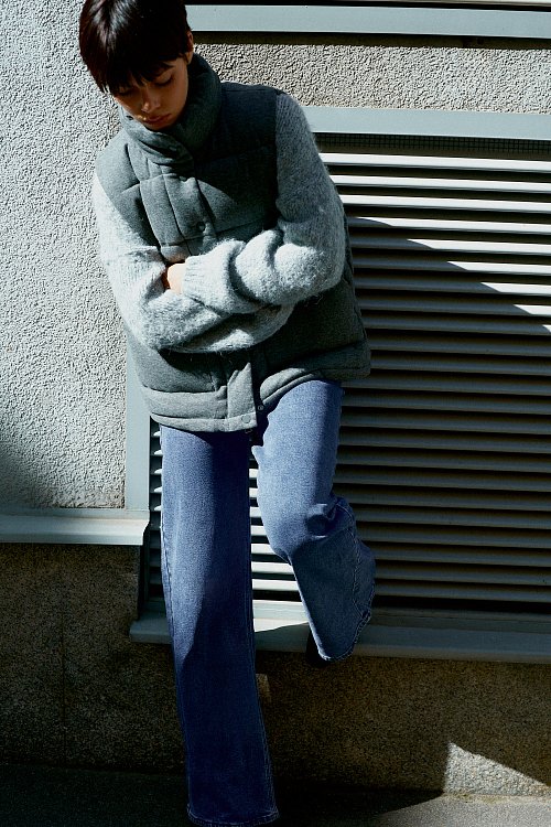 Джинсы широкие со шнурками