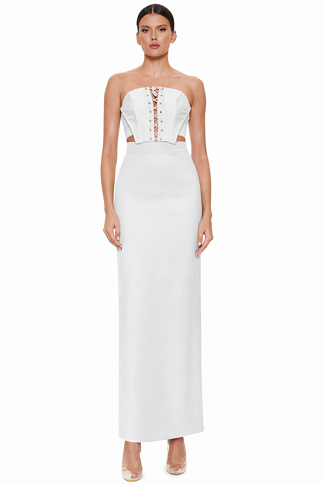 Юбка макси с разрезом