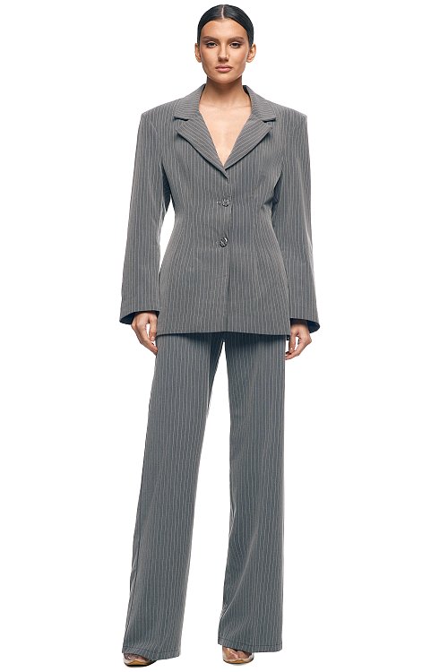 Брюки прямого кроя, со стрелками