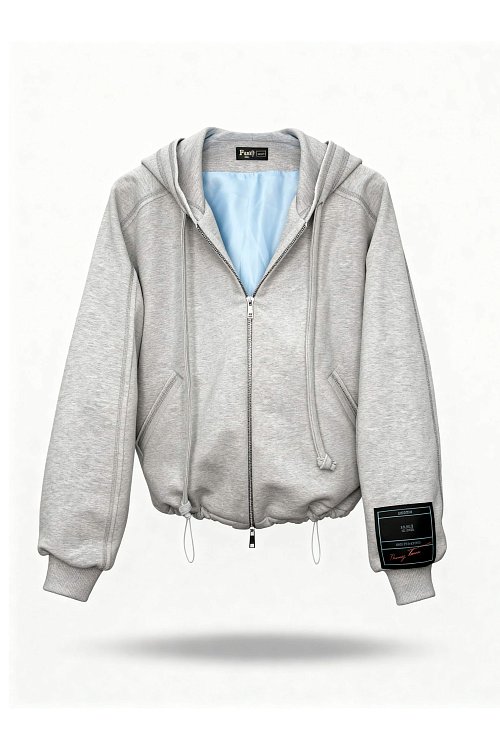 Худи ЗИП с необработанным краем