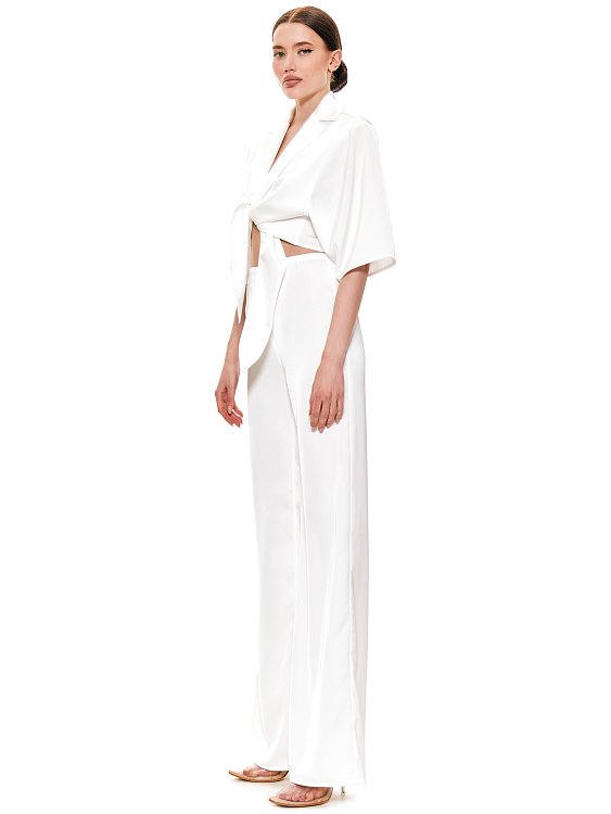 Брюки из атласа