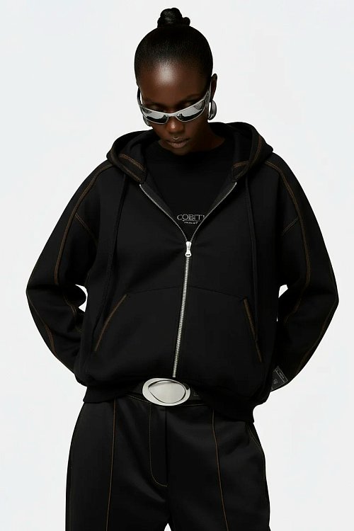 Худи ЗИП с необработанным краем