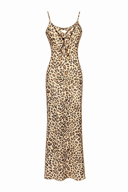 Платье-макси из шифона с разрезами