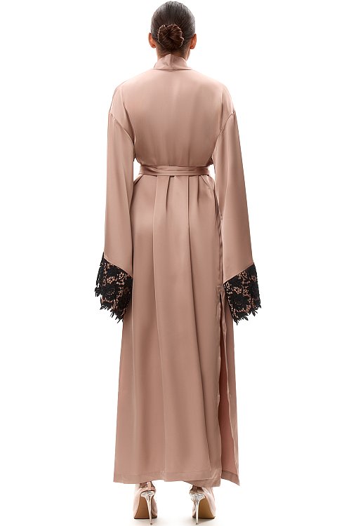 Комплект из кимоно и шёлковых брюк на резинке