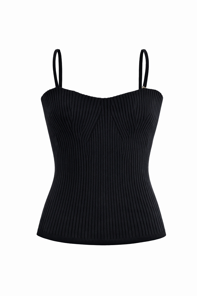 Топ-бюстье в рубчик трикотажный