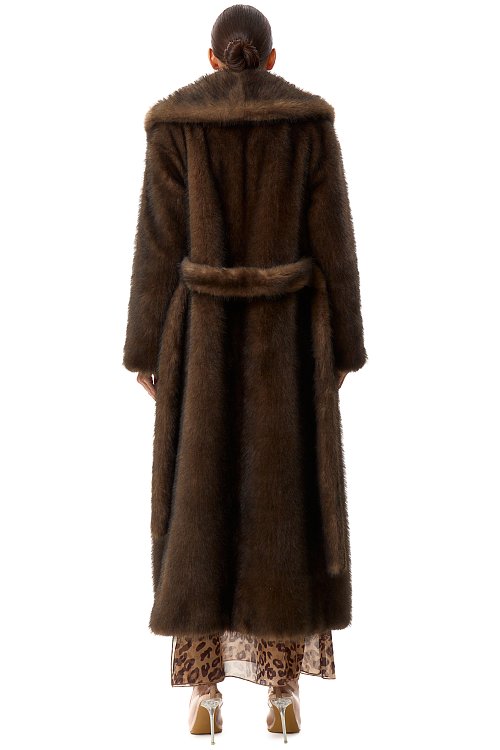 Шуба длинная из искусственного меха