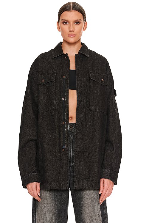 Брендированная джинсовая куртка OVERSIZE