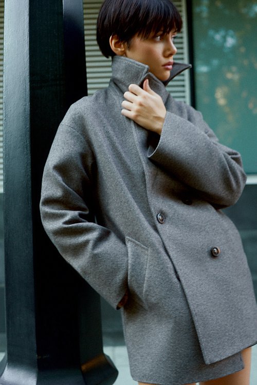 Пальто укороченное