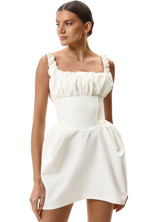 Платье-мини с драпированным лифом