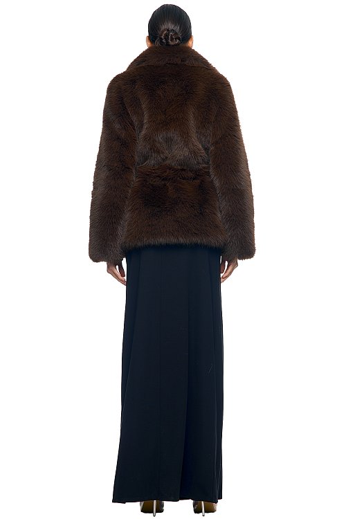 Шуба удлинённая с поясом