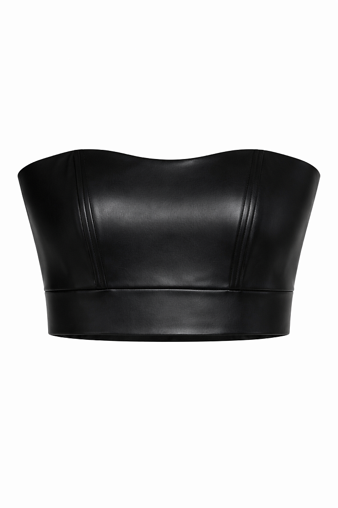 Топ на молнии эко-кожа