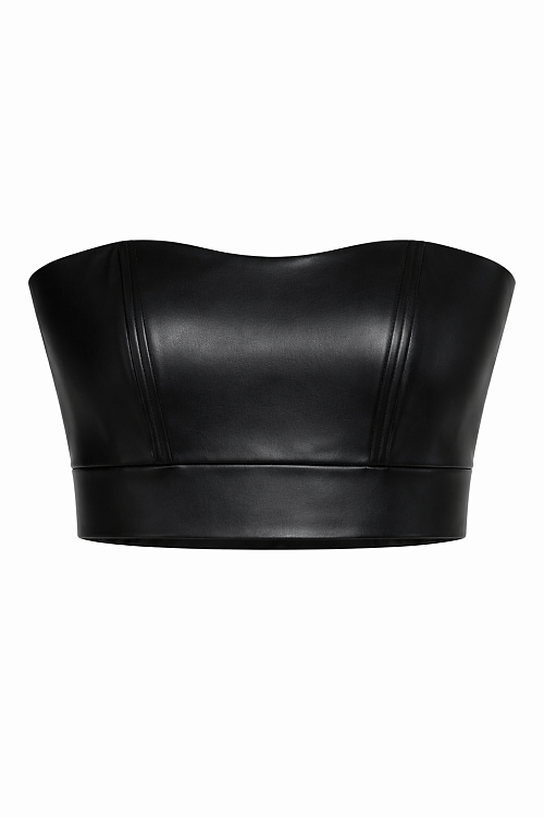 Топ на молнии эко-кожа