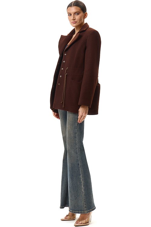 Шерстяной утеплённый блейзер