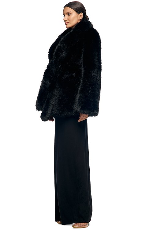 Шуба удлинённая с поясом