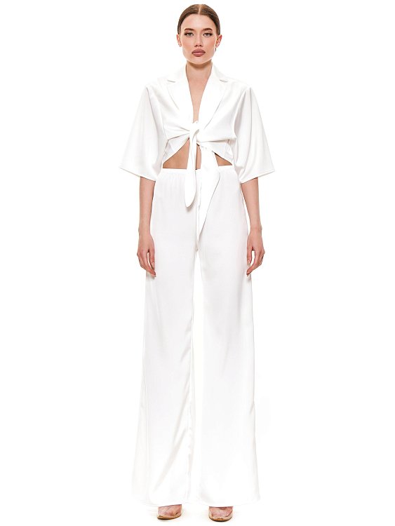 Брюки из атласа